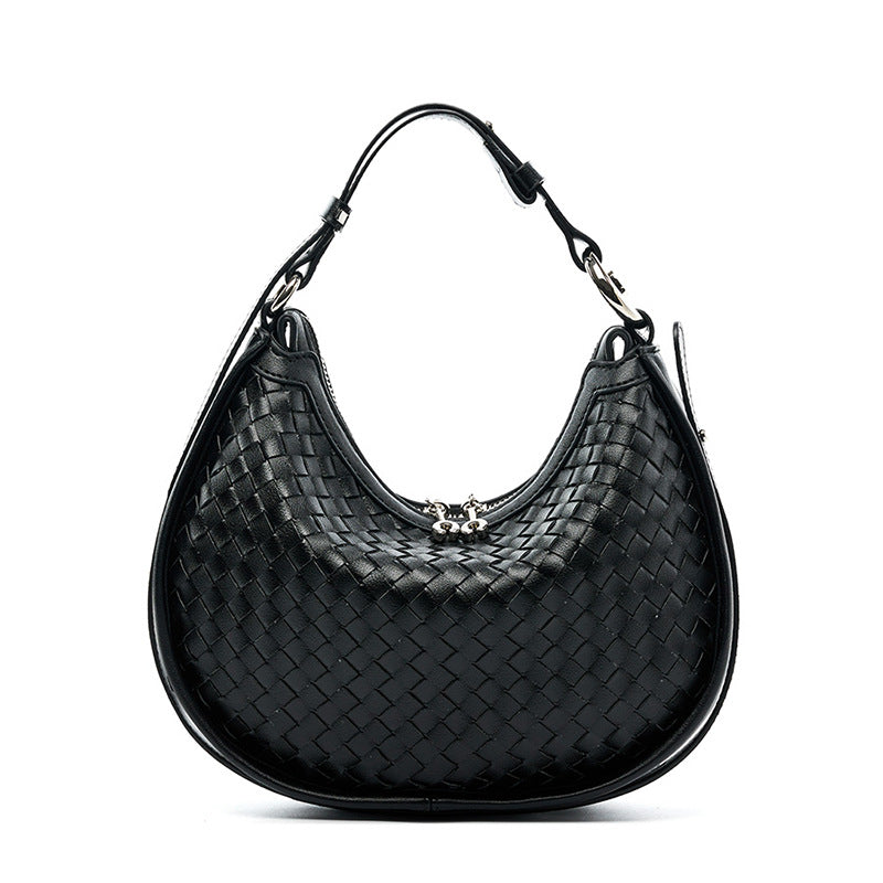 Women's Early Spring Niche Cowhide Woven Fashion Crossbody Bags