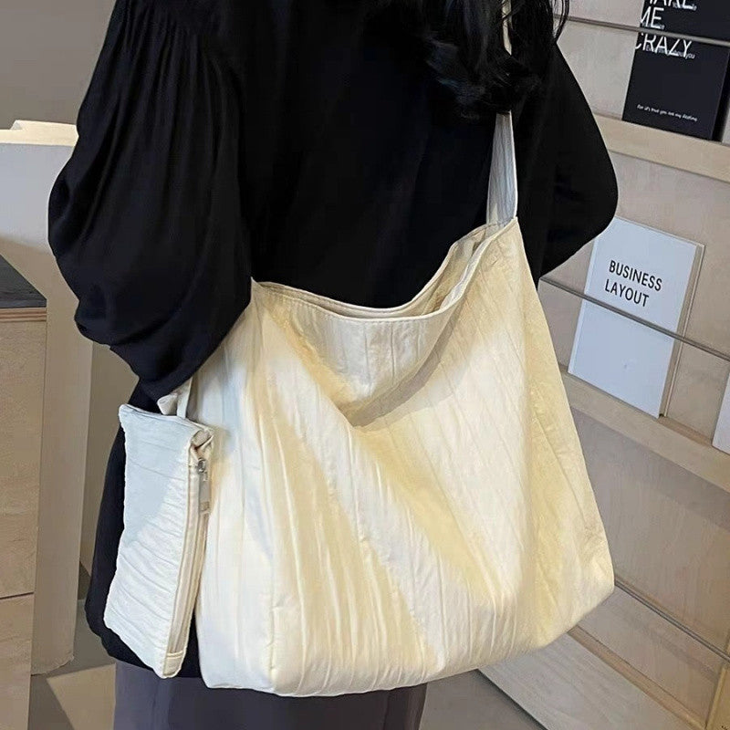 Underarm Large Capacity Simple Artistic Canvas Shoulder Bags