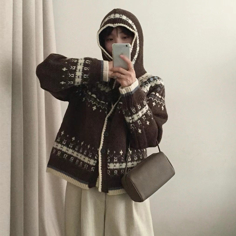 Women's Knit Retro Korean Type Idle Style Knitwear