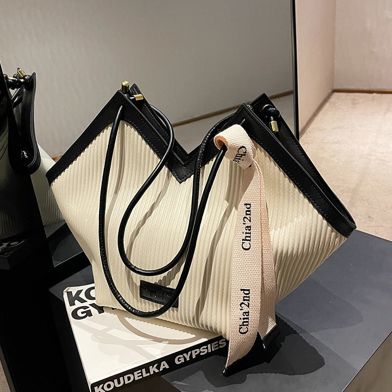 Women's Pattern French Korean Style Commuting Fashion Shoulder Bags