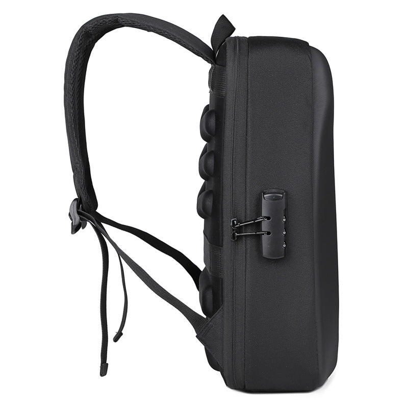 Men's Hard Waterproof Rucksack Password Burden Reduction Backpacks