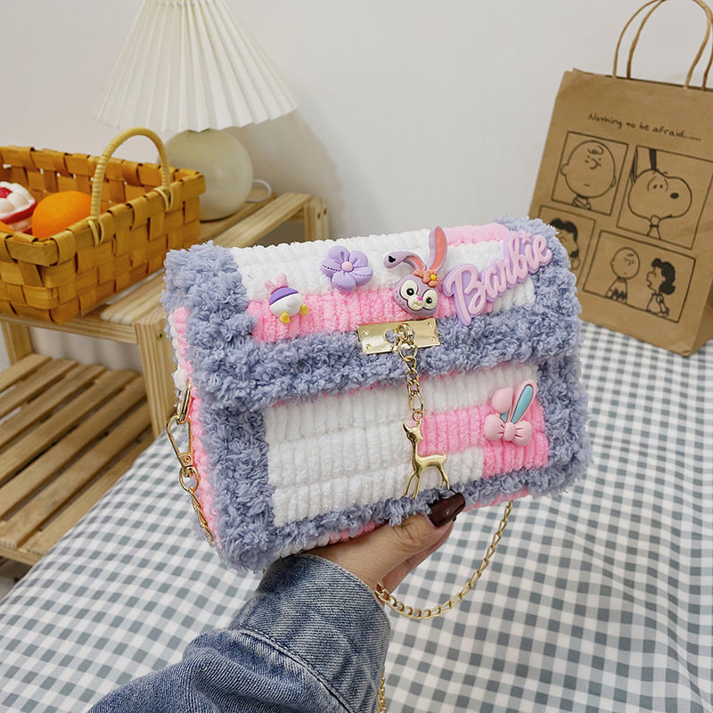 Hand-woven Cartoon Homemade Material For Free Crossbody Bags