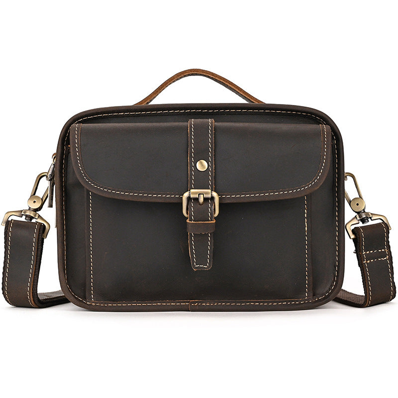 Men's Leather Crazy Horse First Layer Cowhide Men's Shoulder Bags