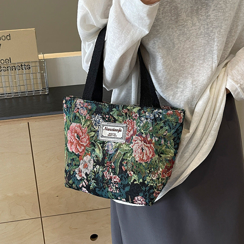 Women's Canvas Large Capacity Portable Niche Design Handbags