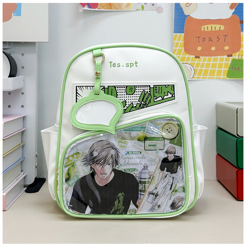 Comfortable Cartoon Portable Millet Display Transparent Backpacks