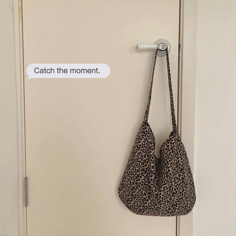 Leopard Print Western Style One Fashion Canvas Female Shoulder Bags