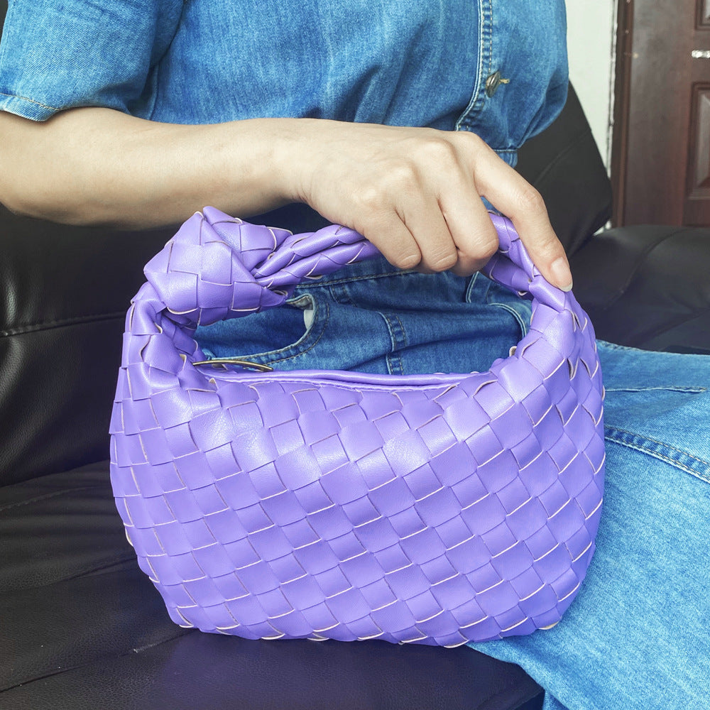 Stylish Woven Cloud Knotted Dumpling Hand Armpit Bags