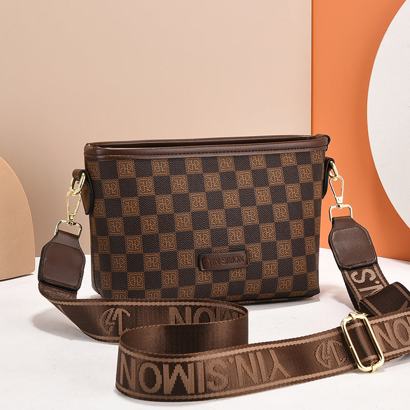 Women's High-grade Fashion Chessboard Plaid Dumpling Tide Crossbody Bags