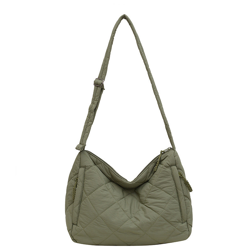 Women's Nylon Down Korean Rhombus Lightweight Large Bags