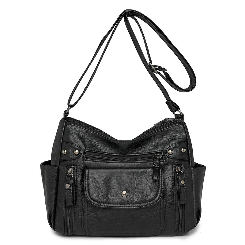 Women's Fashion Practical Washed Simple Mother Crossbody Bags
