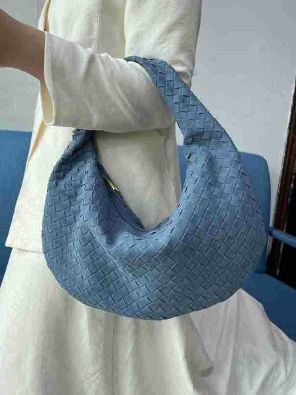 Women's Frosted Handmade Woven Fashion Underarm Large Bags