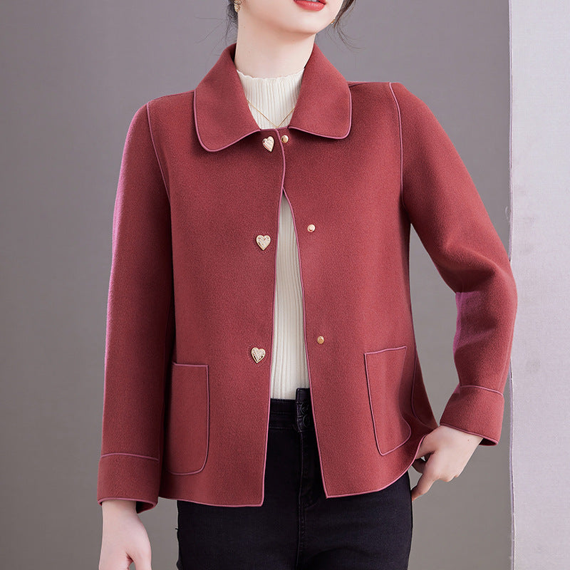 Women's Double-sided Cashmere Wool Temperament Woolen Coats