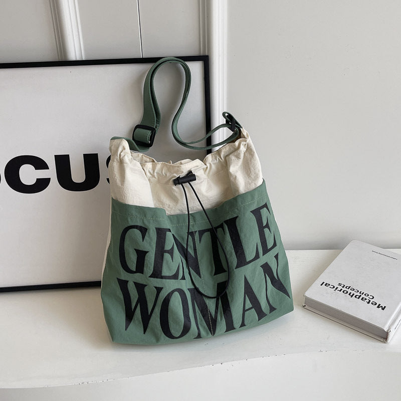 Unique Slouchy Letter Printing Simple Fashion Shoulder Bags