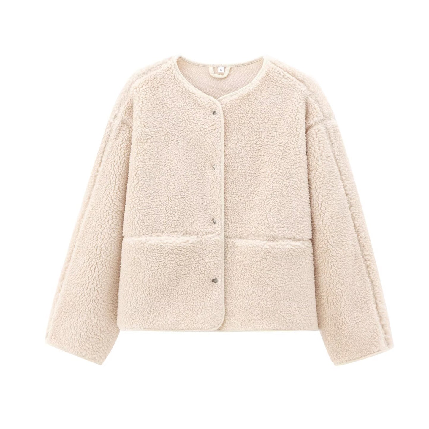 Women's Chic Warm Teddy Plush Single-breasted Coats