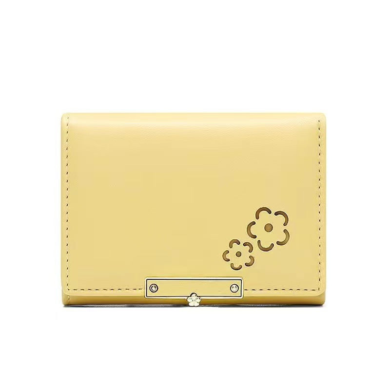 Women's Short Design Fresh Simple Flowers Ladies Wallets