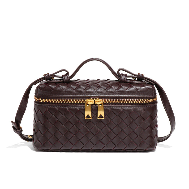 Slouchy Hand-woven Fashion Box Portable Lunch Crossbody Bags