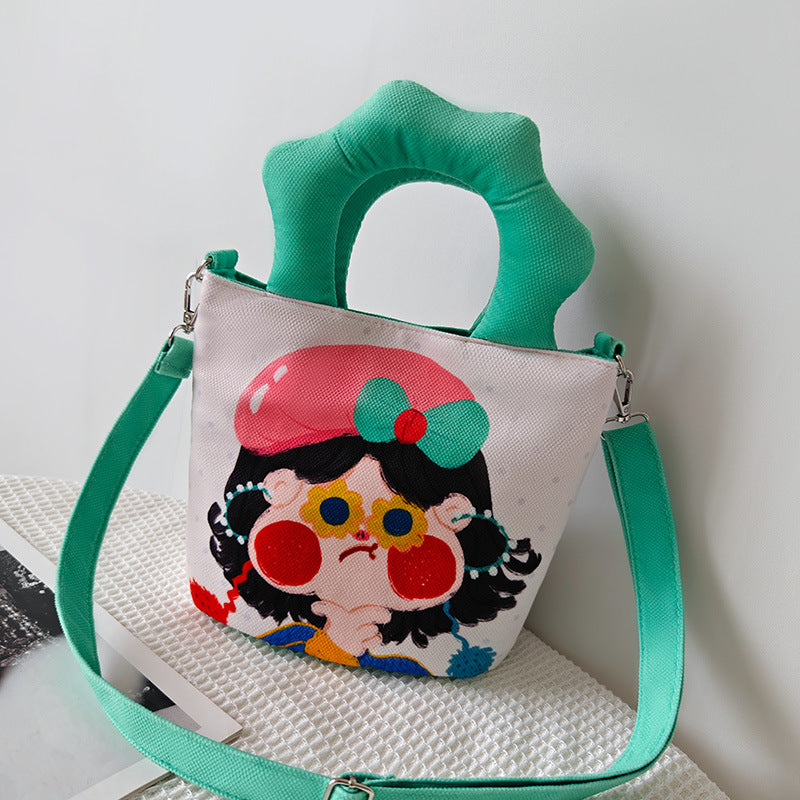 Women's Summer Cartoon Funny Striped Plaid Bags