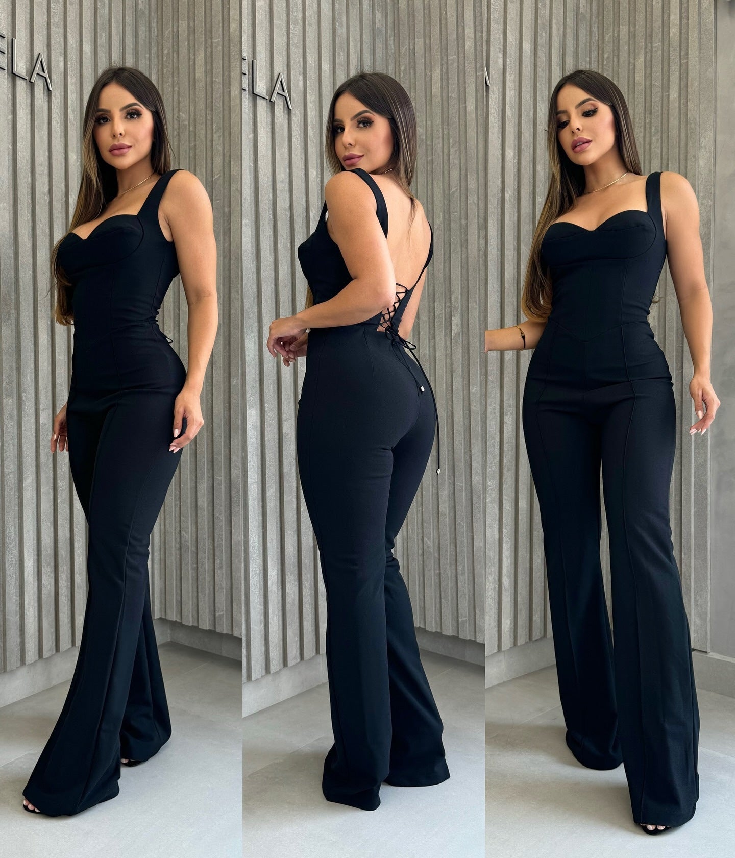 Women's Skinny Fashion Casual Slit Opening Chain Pants