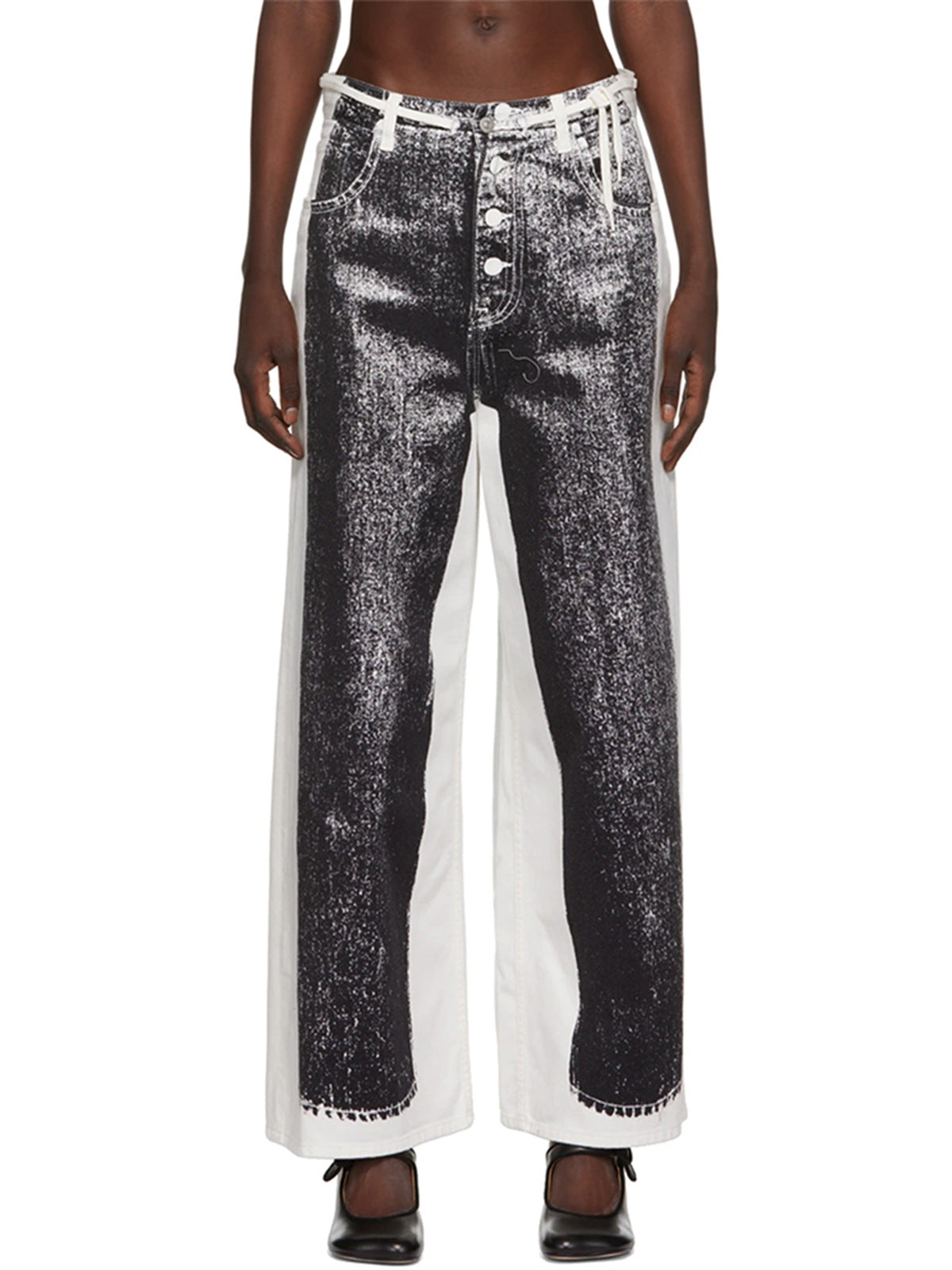 Women's Niche Fashionable Three-dimensional Printed High Waist Pants
