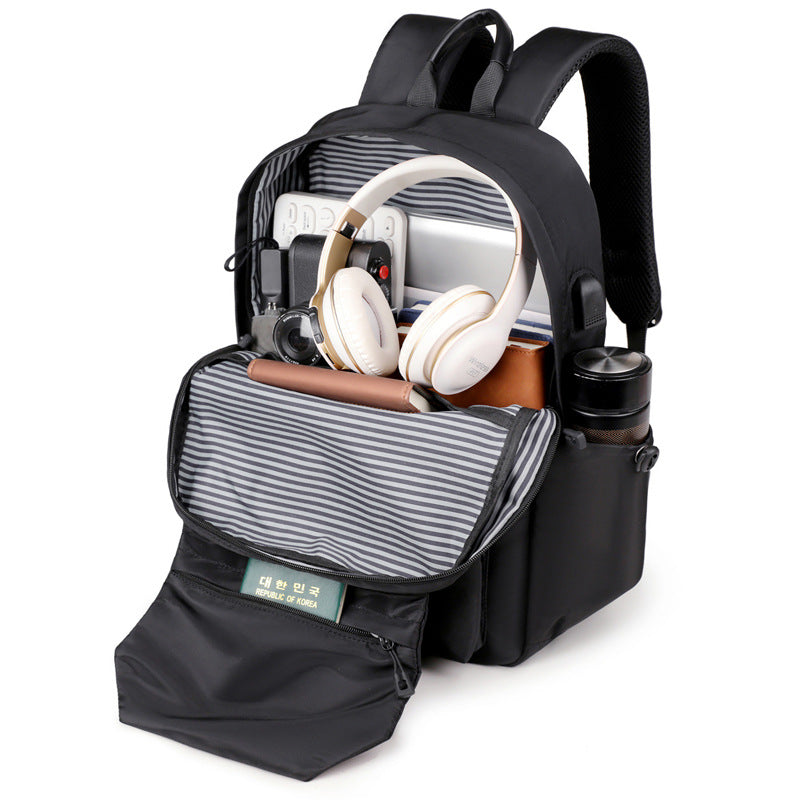 Men's Simple High College Trendy Computer Backpacks