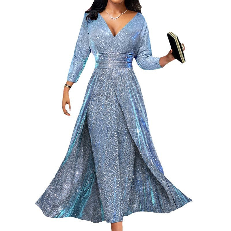 Banquet Dress Double-sided Sequined Large Tube Dresses