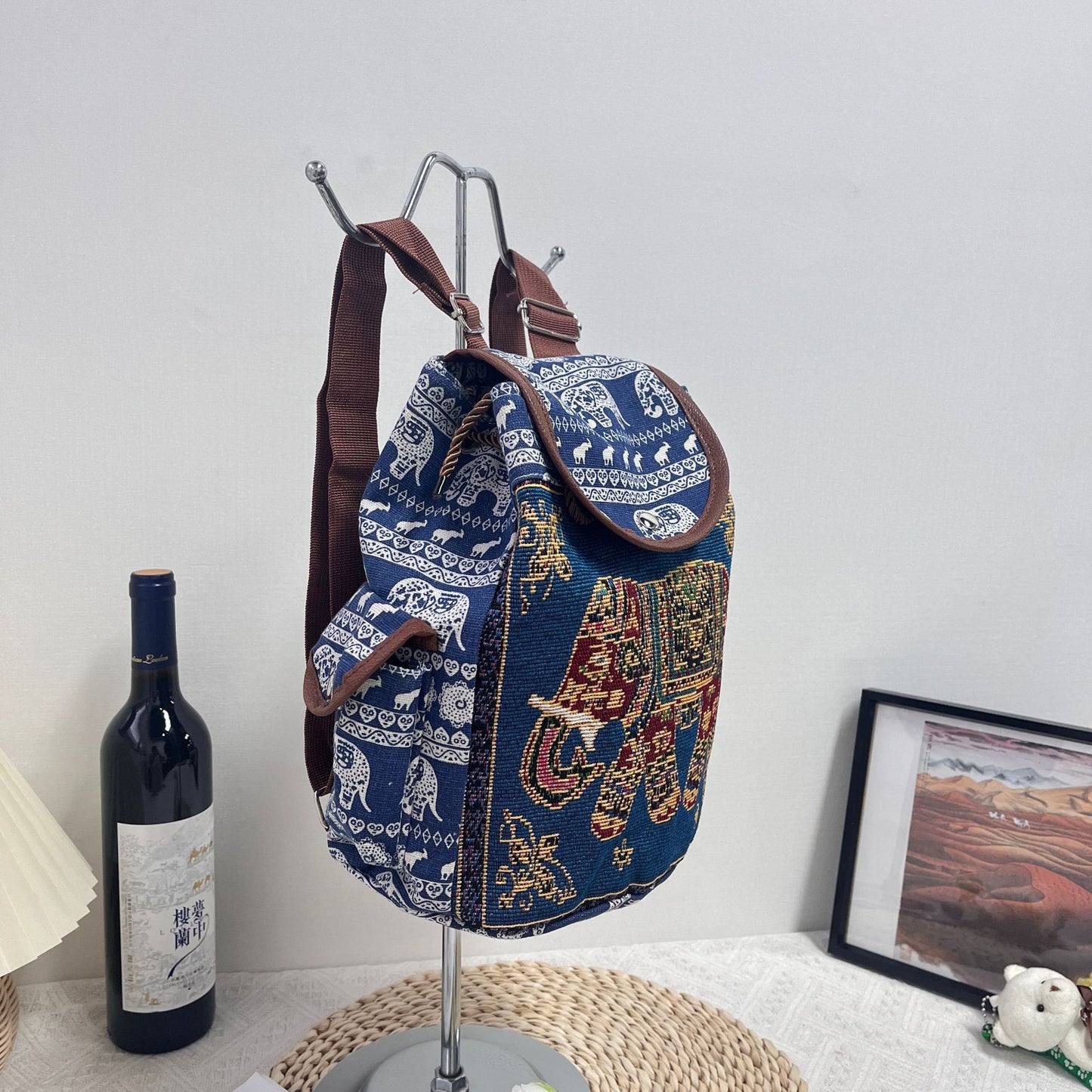 Retro Ethnic Style Special Drawstring Cover Backpacks