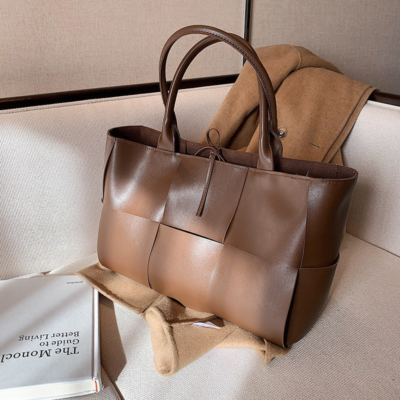 Women's Big Korean Texture Large Capacity Woven Bags