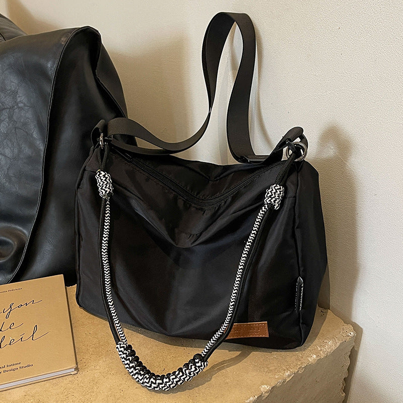 Large Capacity Fashionable Versatile College Canvas Crossbody Bags