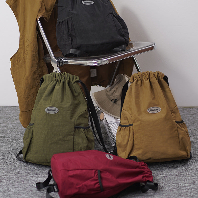 Women's & Men's & Fashion Lightweight Drawstring Fitness Buggy Backpacks