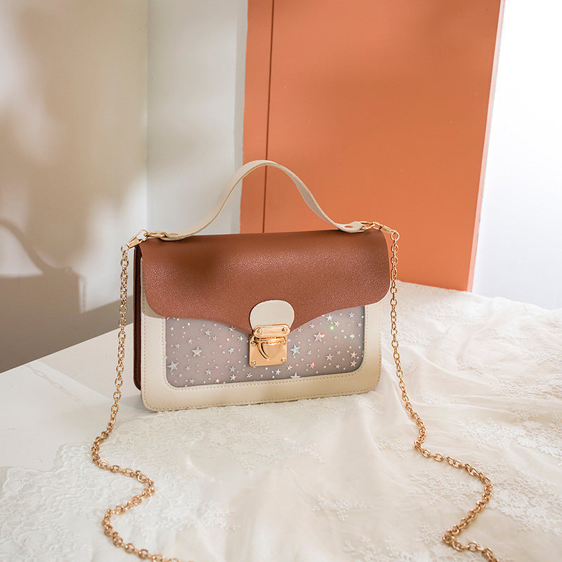 Women's Fashion Trendy Korean Style Transparent Star Shoulder Bags