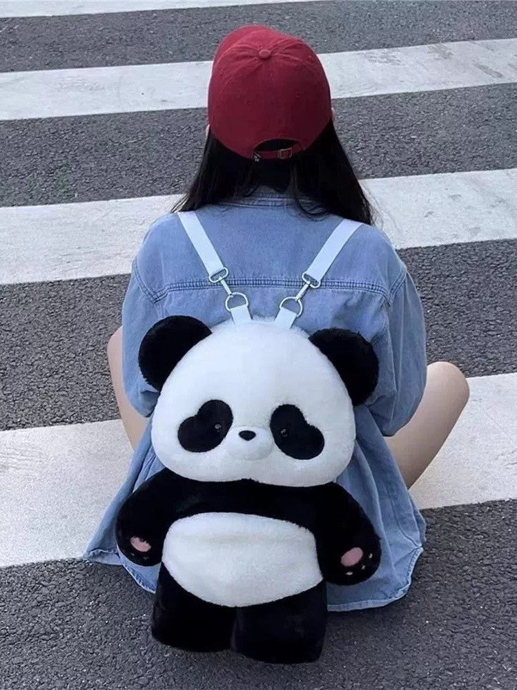 Panda Cartoon Soft Plush Campus Lolita Shoulder Bags