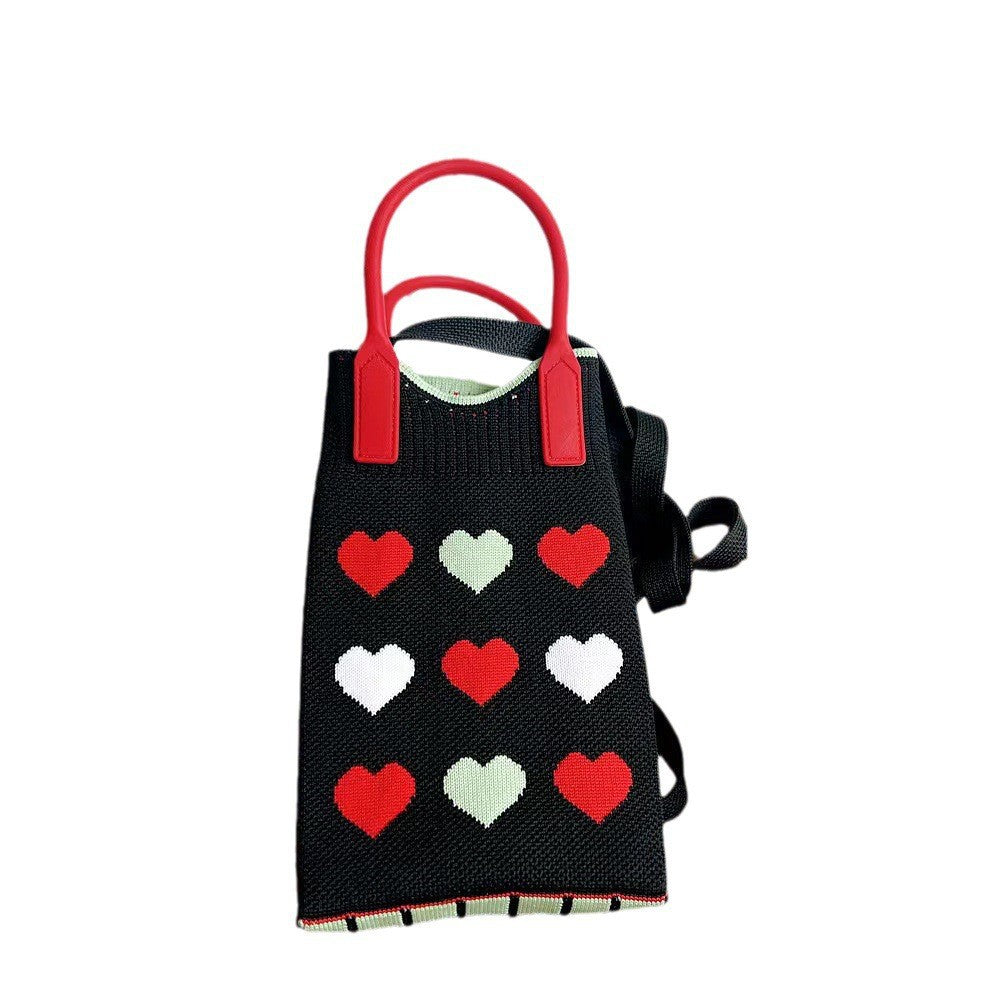 Women's Cat Mini Cute Lightweight Four Knitted Shoulder Bags