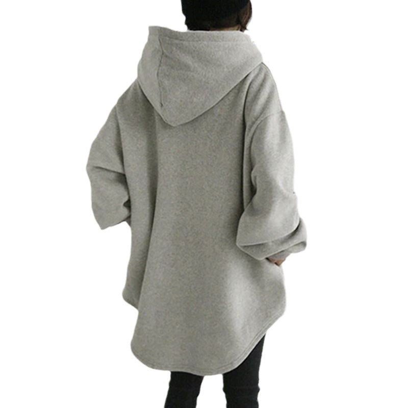 Casual Long Sleeve Pocket Hooded Drawstring Women's Sweater, Sweater