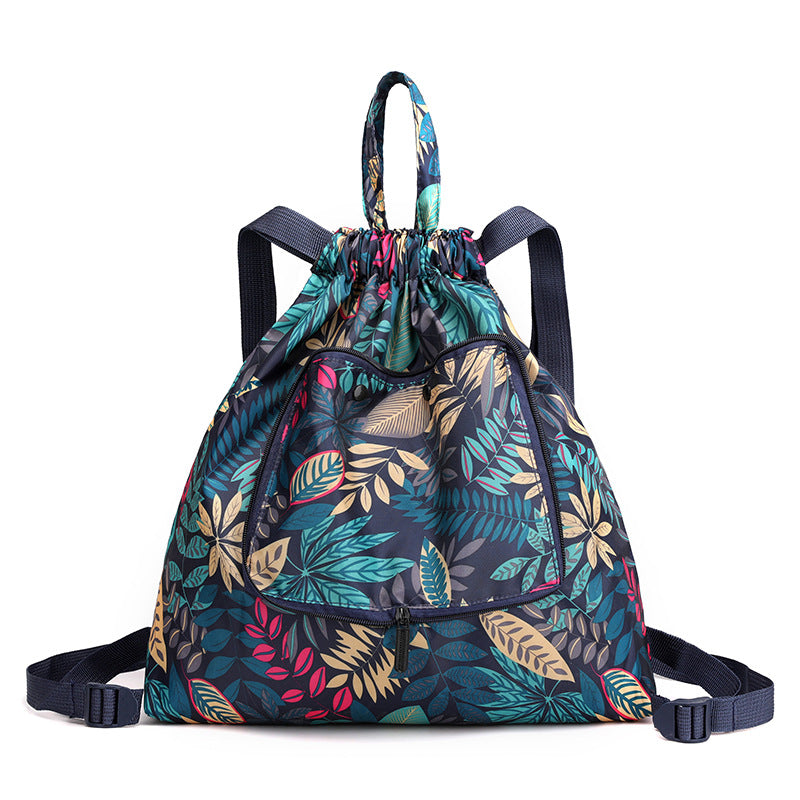 Pretty Unique Folding Drawstring Nylon Printed Backpacks