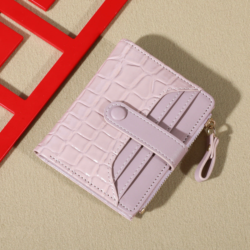 Women's Korean Style Stone Pattern Crocodile Multiple Ladies Wallets