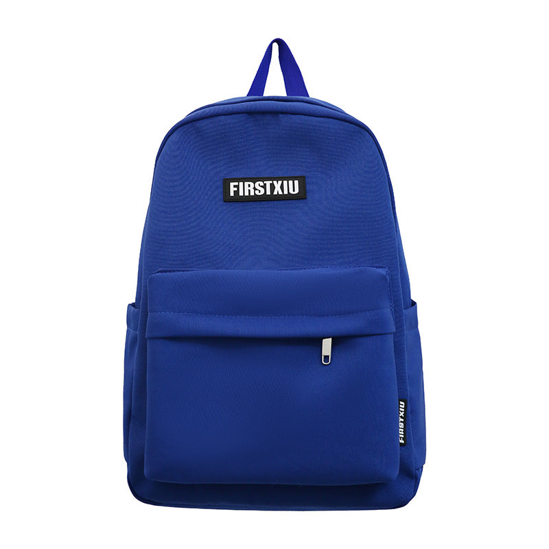 Women's Junior High College Solid Color Minimalist Backpacks