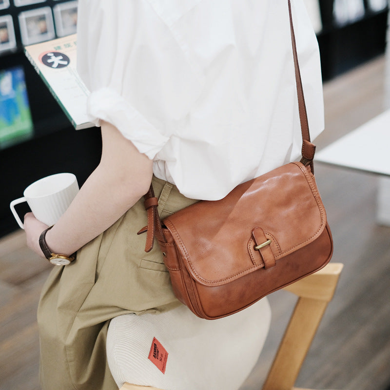 Women's Top Layer Leather Surface Fashion Large Shoulder Bags