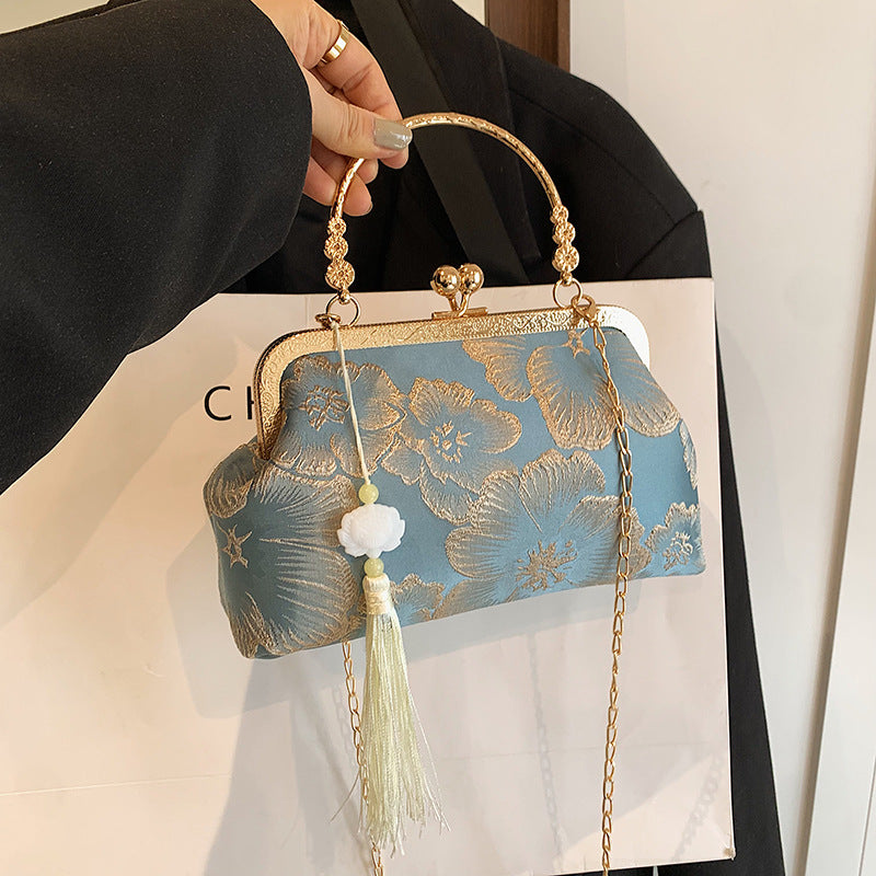 Style With Cheongsam Elegant Big Flower Crossbody Bags