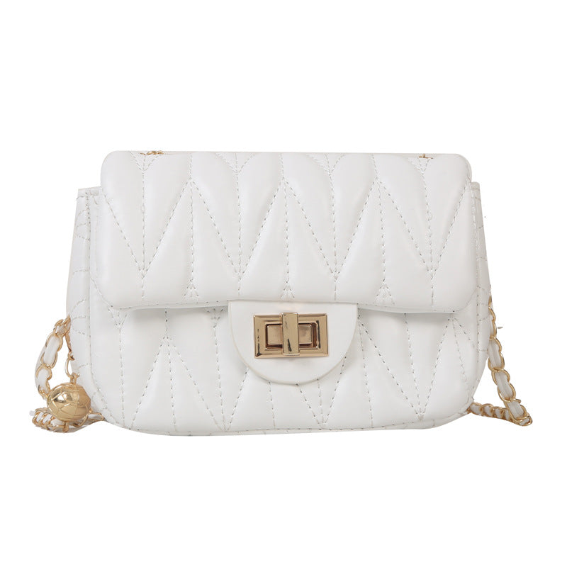 Women's Beautiful Fashionable Rhombus Chain Pink Crossbody Bags