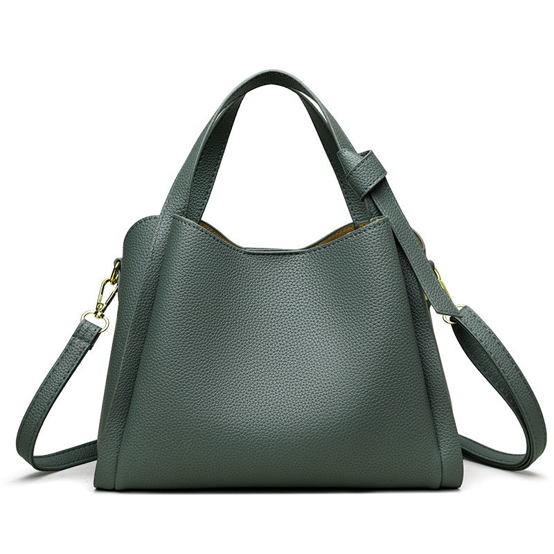 Women's Soft Leather Vegetable Basket High-grade Elegant Shoulder Bags