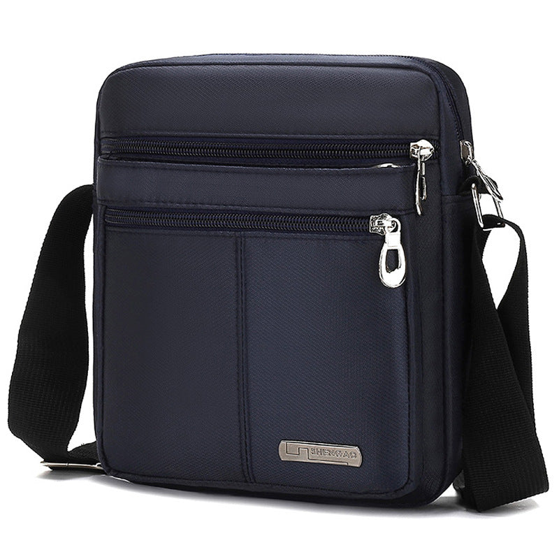 Men's Simple Oxford Cloth Waterproof Solid Color Men's Shoulder Bags