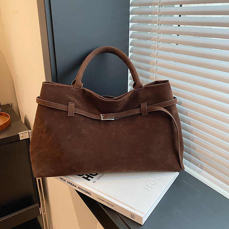 Popular Fashionable Retro Suede Surface Design Shoulder Bags