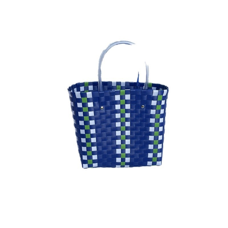 Women's Woven Large Capacity Straw Portable Vegetable Handbags