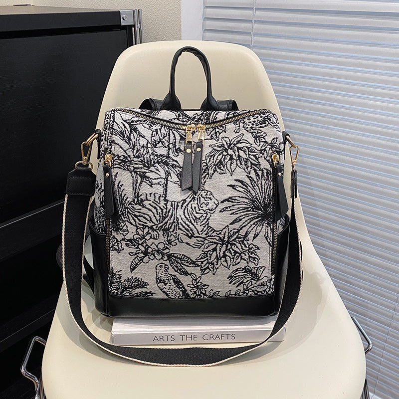 Women's American Style Trend Niche Design Large Backpacks