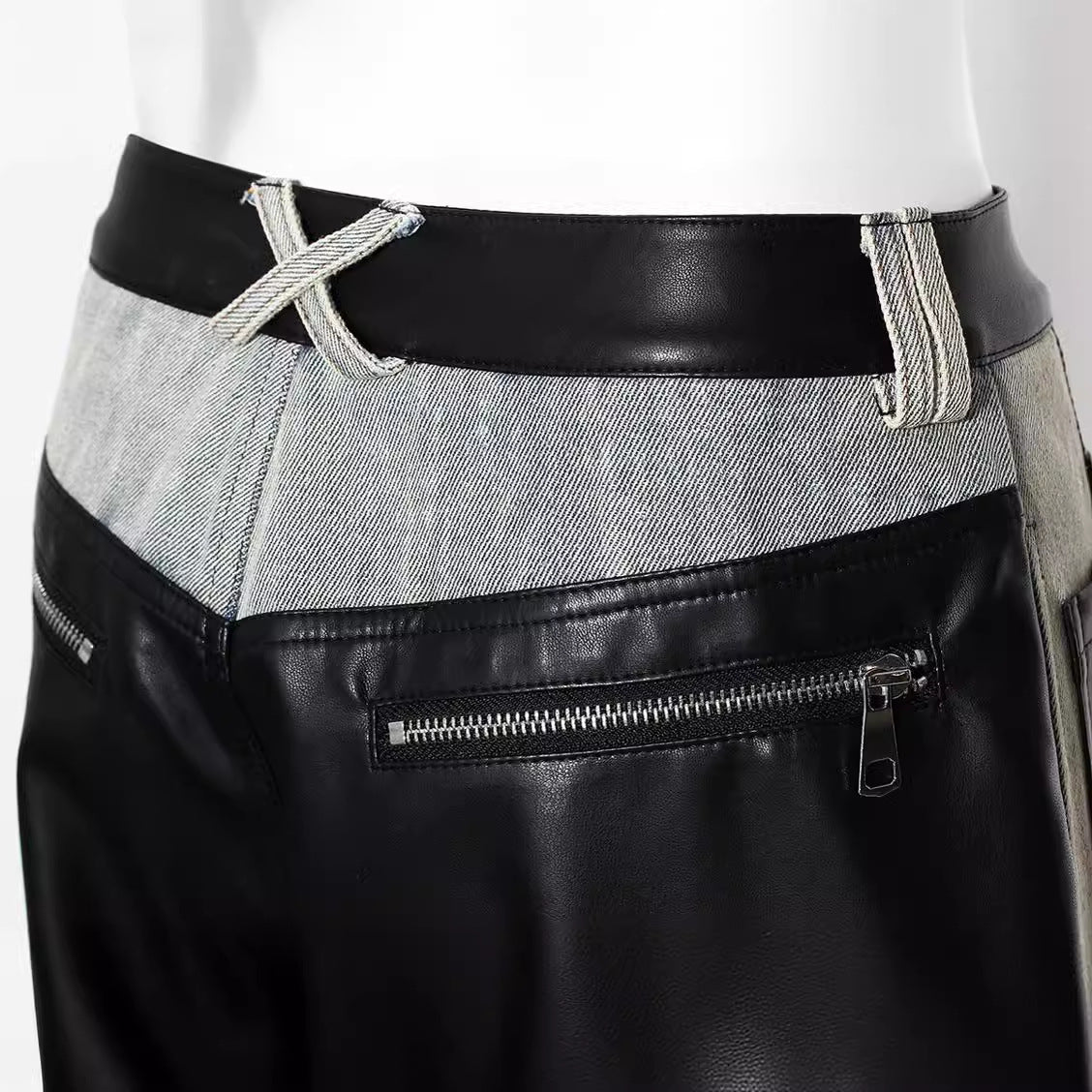 Women's Spring Loose Street Retro Washed Stitching Jeans