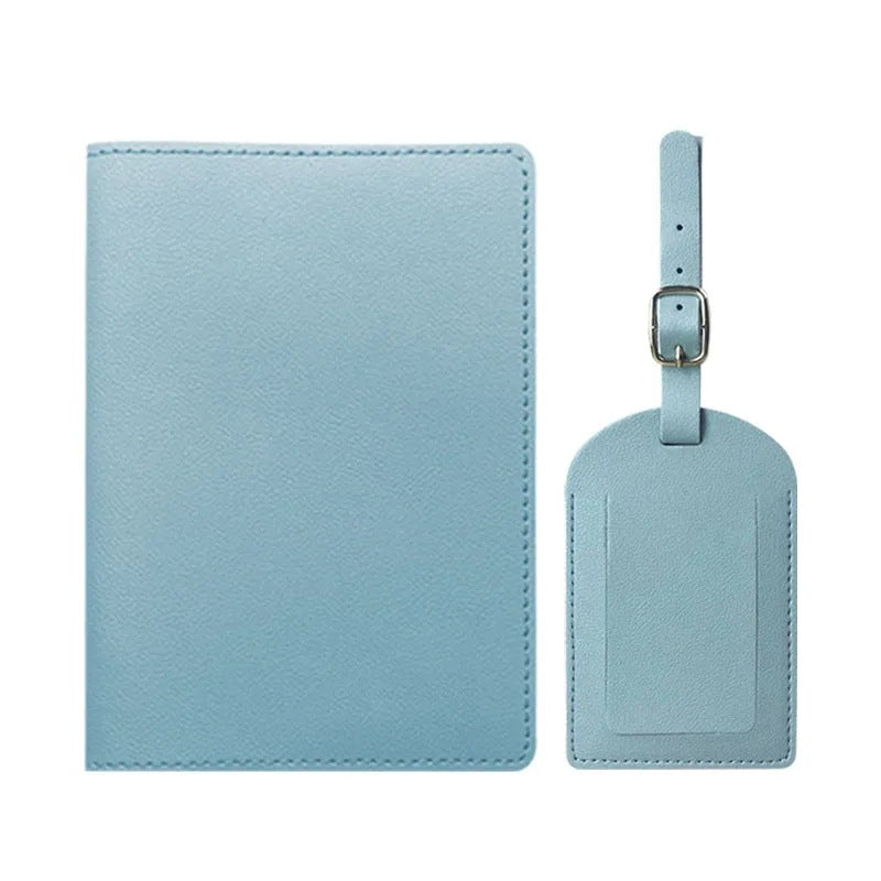 Leather Boarding Passport Baggage Tag Set Id Package