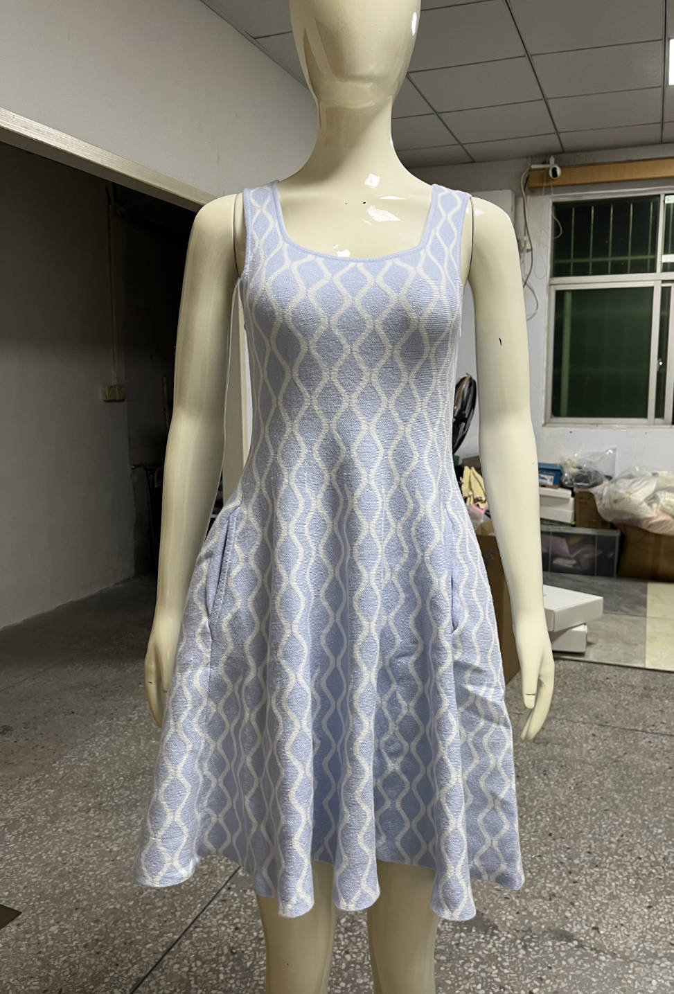 Women's Ripple A- Line Inner Wear Fitted Waist Base Dresses