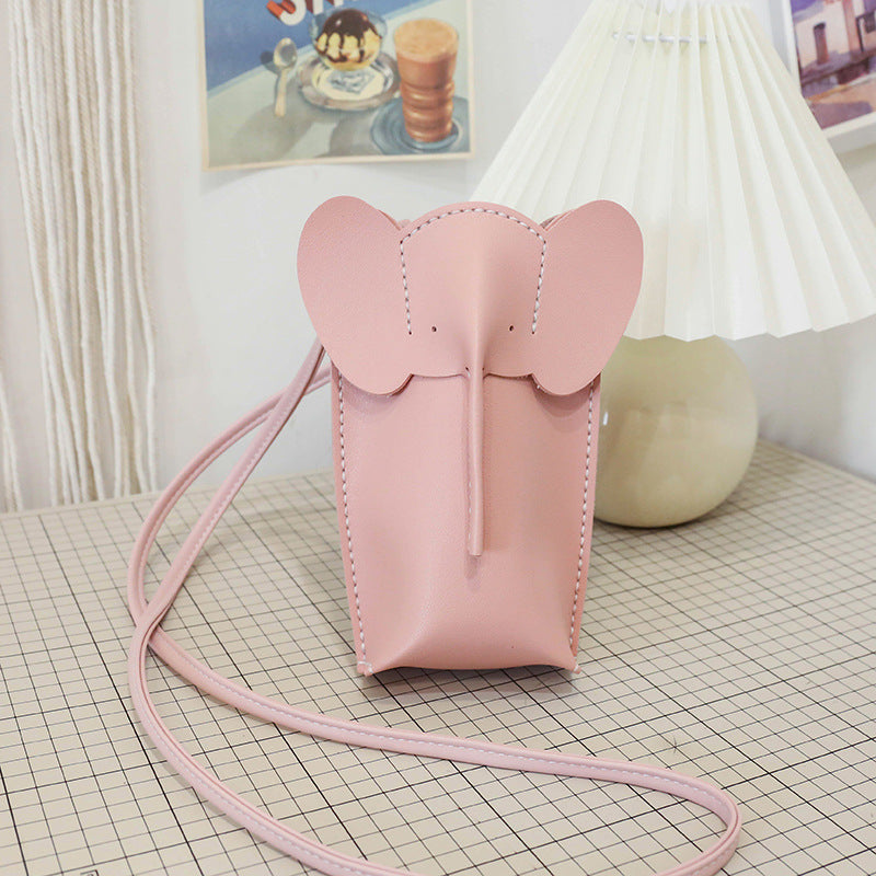 Women's Mini Elephant Gift Self-made Hand-woven Material Shoulder Bags