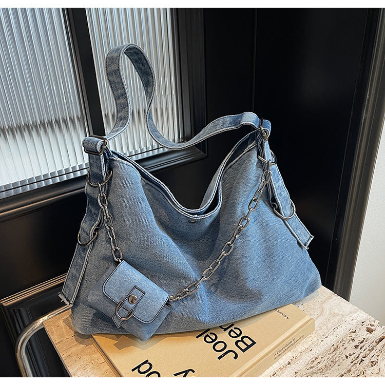 Women's Design Style Large Capacity Retro Denim Bags
