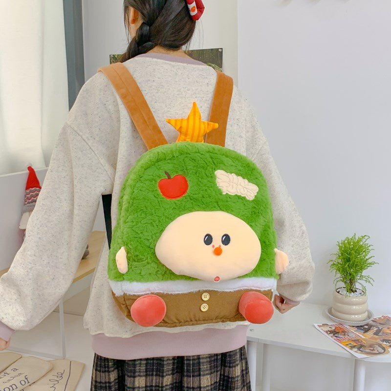 Cute Cartoon Apple Ing Tree Plush Backpacks